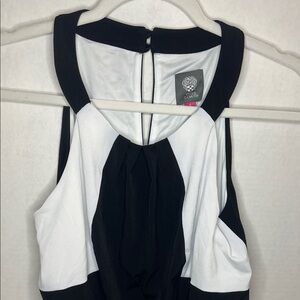 Elegant Black and White Maxi Dress